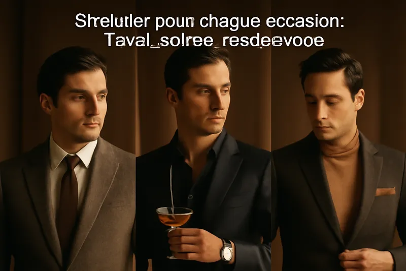 S'habiller pour chaque occasion : travail, soirée, rendez-vous