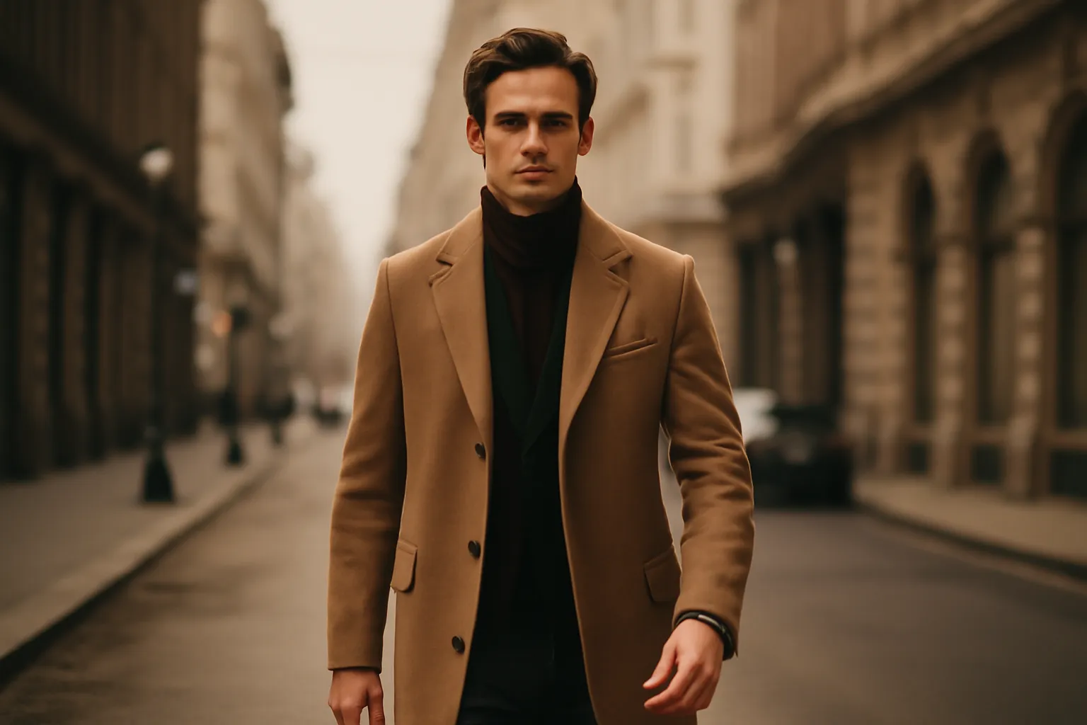 Le manteau d'hiver, piece maitresse de l'allure masculine